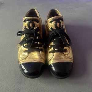 Vintage Gold Chanel Sneakers